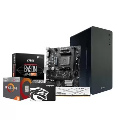 Budget PC Build AMD Ryzen 5 2400G Processor & MSI B450M-A PRO MAX II AM4 mATX Motherboard PC Combo